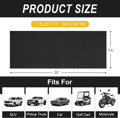 7.5x20 FT Garage Floor Mat, 2.8mm Thickened Flooring Roll - Image 2