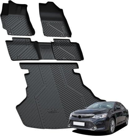 LASFIT Floor Mats for Toyota Camry 2015-2017 LE/SE/XLE/XSE, Custom Fit TPE All - Image 8