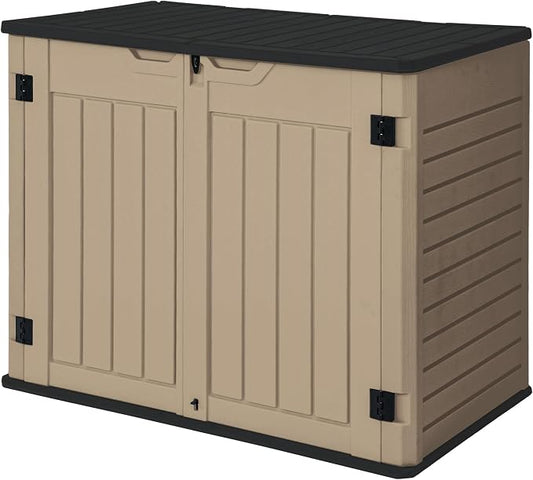 GOOBED Horizontal Shed with Padlock Latch, Outdoor Storage Shed by GOOBED