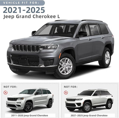 in Channel Rain Guards for 2021 2022 2023 2024 2025 Jeep Grand Cherokee L - Image 2