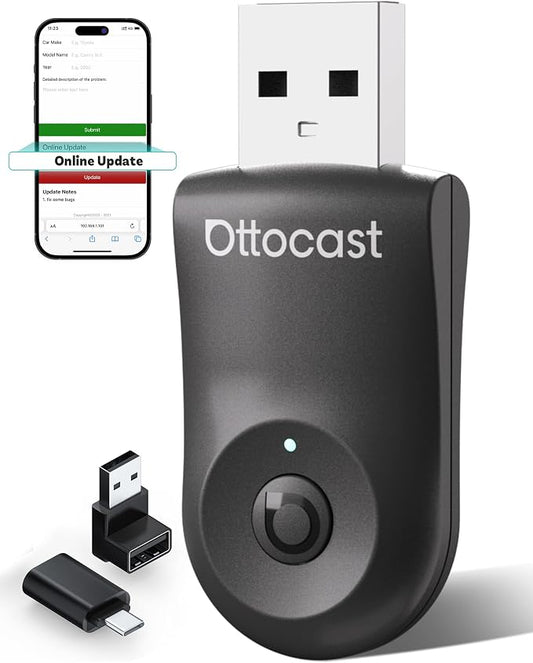 OTTOCAST Mini 2025 Wireless CarPlay & Android Auto 2-in-1 Adapter, Plug & Play by OTTOCAST-Stayconnectedstayahead
