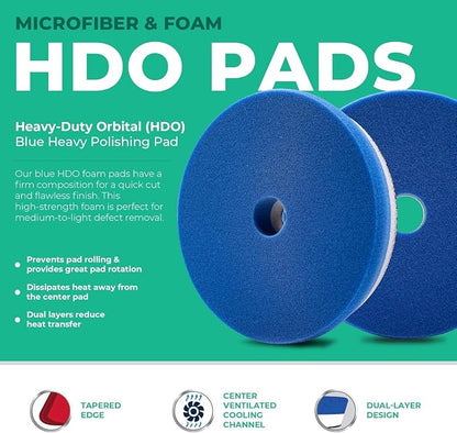 Lake Country 5.5" HDO Blue Foam Heavy Polishing Pad – Premium Heavy Duty - Image 3