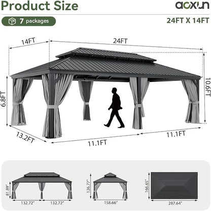 Aoxun 14' X 24' Hardtop Gazebo - Image 8