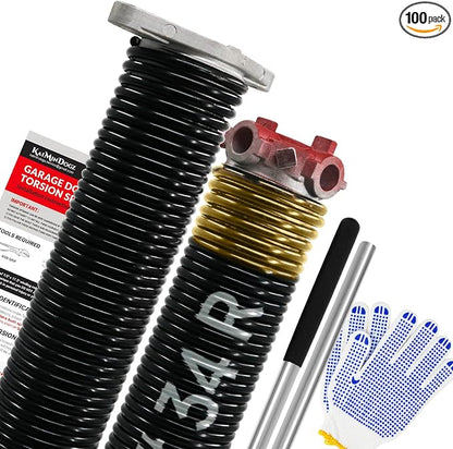 Pair of 1.75" Garage Door Torsion Springs Set by KaiMinDogzGarageDoorSpring