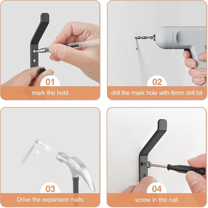 20-Pack Wall Hook for Hanging Coat - 20LB - Image 7