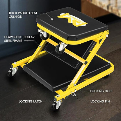 PM PERFORMOTOR 36 Inches Folding 2 in 1 Rolling Z Creeper, Adjustable Roller - Image 2