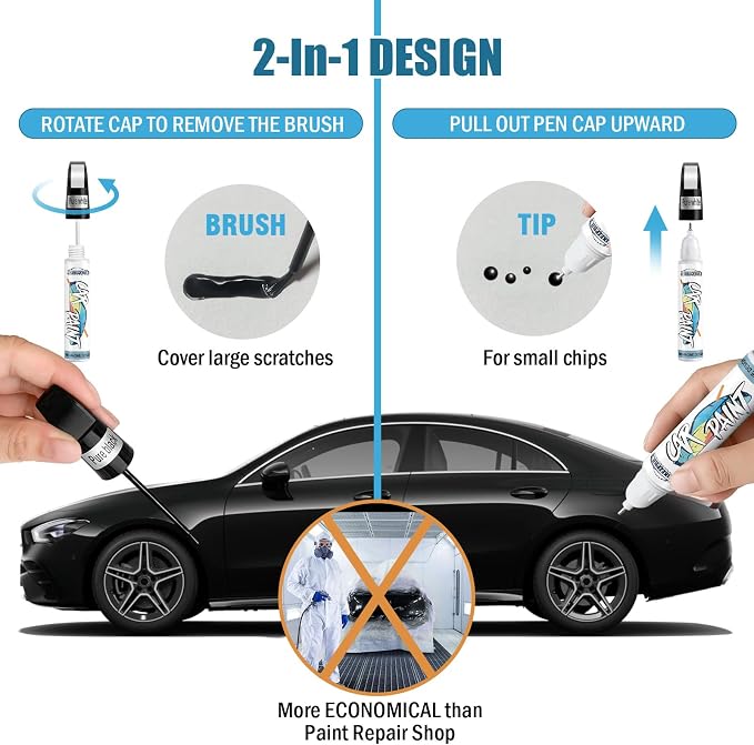 Black Touch Up Paint for Cars, Car Paint Scratch Repair Pen, Color Accurate - Image 4
