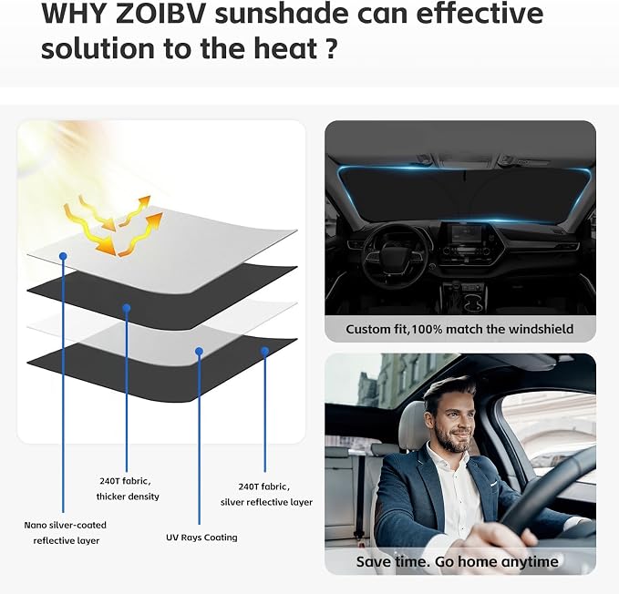 for Subaru Forester 2019-2024 2025 Sun Shade Sunshade Windshield Cover - Image 4