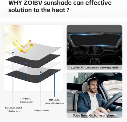 for Chevrolet Equinox 2018-2023 2024 2025 Sun Shade Sunshade Windshield Cover - Image 4