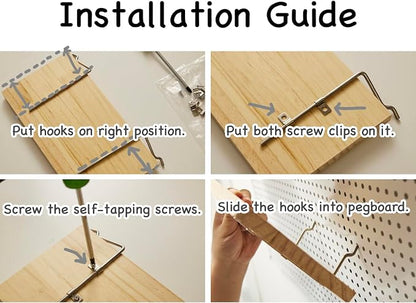 SEVENY 1 Pack Pine Wooden Pegboard Shelf Wall Organizer, Shelves - Image 5