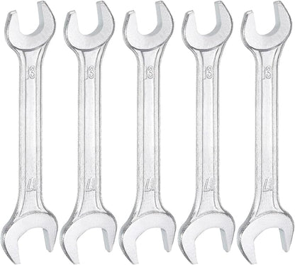 HARFINGTON 5pcs Double Open End Wrench 13mm x 17mm Metric 15 Degree Offset by HARFINGTON