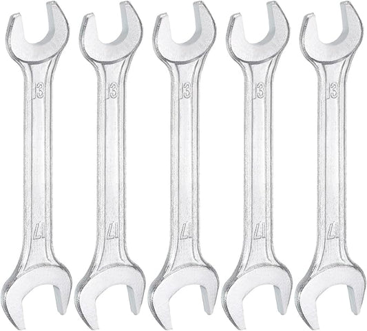 HARFINGTON 5pcs Double Open End Wrench 13mm x 17mm Metric 15 Degree Offset by HARFINGTON