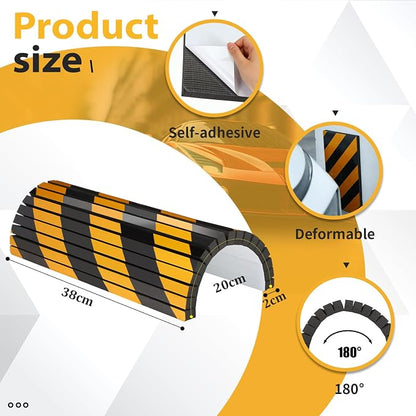 6 Pcs Garage Wall Protector Garage Pole Padding Wall Bumpers Guards Reflective - Image 2