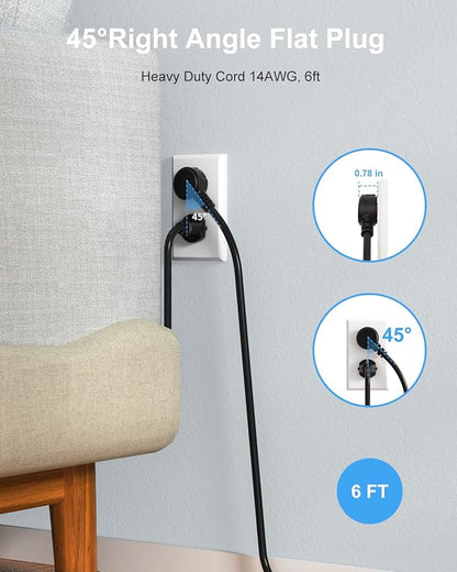 Black Appliance Extension Cord - 6 FT - Image 4