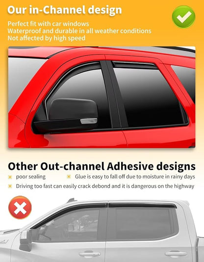 in-Channel Window Rain Guards Fit - Image 6