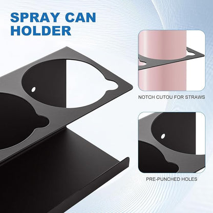 4 Pack Heavy-Duty Aerosol Spray Can Holder, 5 Can Spray Bottle Holder Steel - Image 4