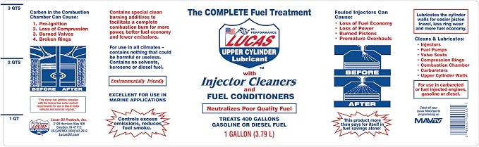 Lucas Oil Fuel Additive, Upper Cylinder Lube, System Cleaner, 1 gal Jug - Image 3