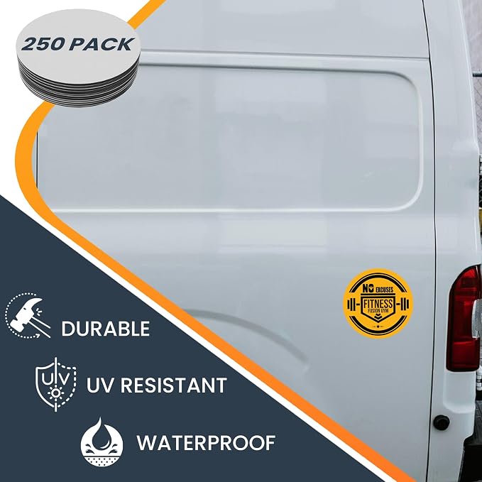Magnet Me Up Customizable 30 Mil Round Magnet- 6”, 250 PK Weatherproof Car - Image 4