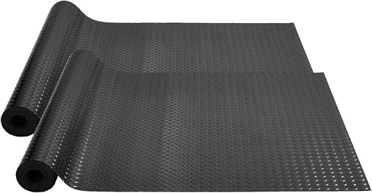 VEVOR Floor Mats, 2 Rolls x 14.7 x 3.6 Ft PVC Flooring Roll, Non-Slip Diamond by VEVOR