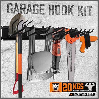 HORUSDY 64-Inch Heavy Duty Garage Organization Rack, 4 Packs Rails and 9 - Image 3