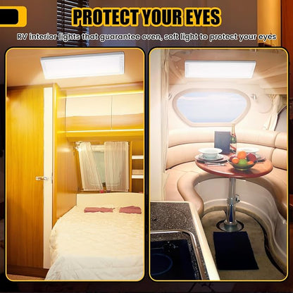 4 Pack RV Ceiling Lights Interior 16.7"x 6.6" 156 LEDs 1200 Lm RV LED Lights - Image 7