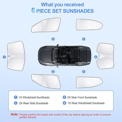 6pcs Car Window Shades for Honda Accord 2013-2017 Accessories, Windshield Side - Image 7