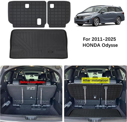 Cargo Liner Trunk Mats for 2011-2025 Honda Odyssey, TPE All Weather Protection - Image 2