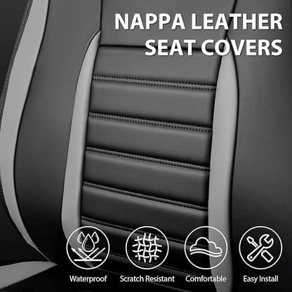 CAR PASS Nappa Leather Car Seat Covers Front Seats, Luxury Seat Protector - Image 6