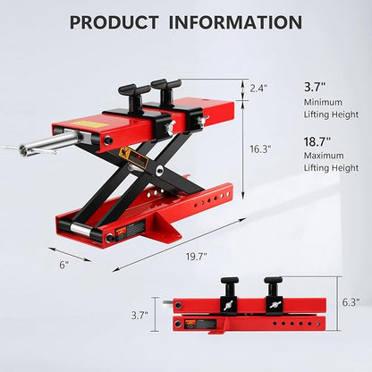 Motorcycle Scissor Lift Jack 1100LBS, Heavy Duty Bike Lift - Image 2