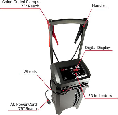 Schumacher Electric Wheeled Battery Charger and Engine Starter, Fully Automatic - Image 6