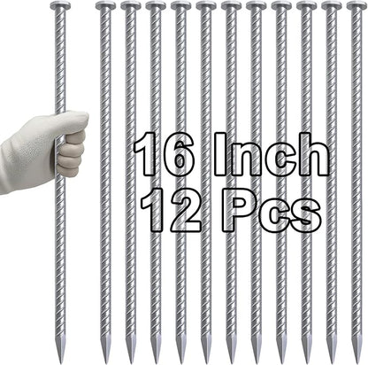VVOKGO 16 Inch Rebar Stakes Metal Asphalt Anchoring Spikes Ground, 1/2 Inch by VVOKGO