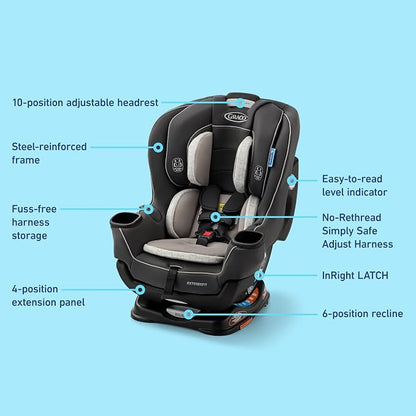 Graco Extend2Fit Convertible Baby Car Seat, Rear and Forward Facing, Adjustable - Image 7