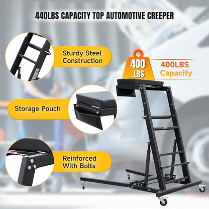 Adjustable Topside Creeper Automotive Engine Creeper 47''-65'', 440 LBS Capacity - Image 6