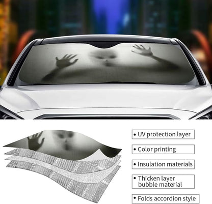Alien trapped Car Windshield Sunshade Front Window Sun Visor Protector Foldable - Image 5