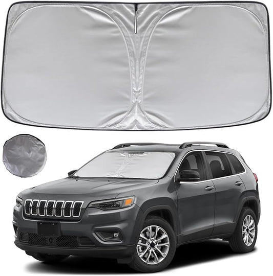 KAYZT Windshield Sun Shade for 2014-2023 Jeep Cherokee SUV Foldable Sunshade by KAYZT