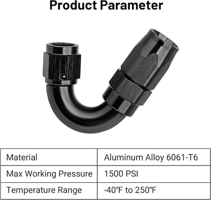 EVIL ENERGY 4AN 150 Degree One Piece Full Flow Hose End Fitting Swivel - Image 3
