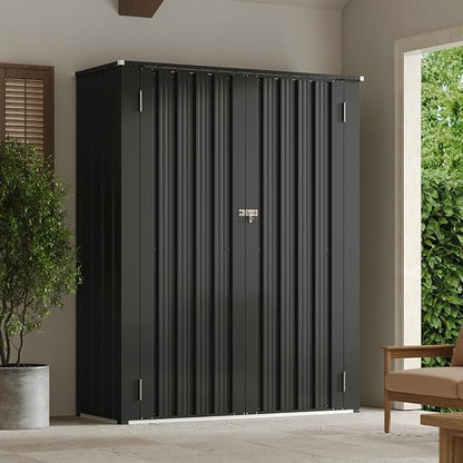 Aoxun 55x19 in Outdoor Storage Cabinet Metal Garden Shed - Image 8