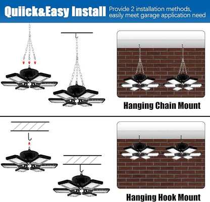 LED Garage Lights 4 Pack -180W, 18000LM 6500K Led Shop Light - Image 4