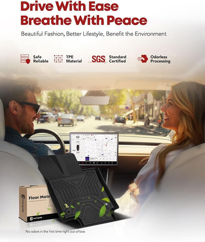 YHTAUTO Floor Mats Fit 2019-2025 Toyota RAV4, TPE All Weather Car Mats - Image 3