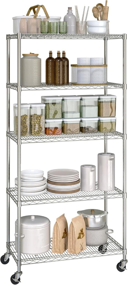 Seville Classics UltraDurable Heavy Duty NSF Solid Steel Wire Rack Storage Unit - Image 8