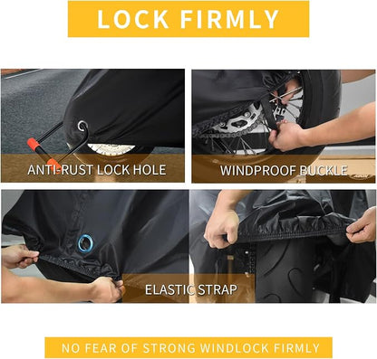 210D Motorcycle Cover All Season Waterproof Breathable Sun Outdoor Protection - Image 4