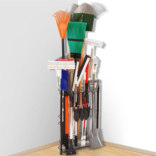 Garden Tool Organizer for Corner, Holds 35 Long-Handled by Kingarage