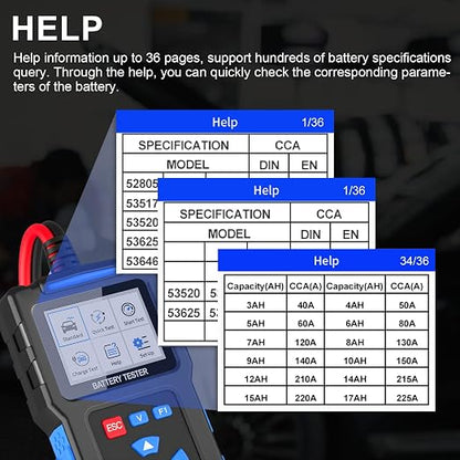 Car Battery Tester 12V 24V, Topdiag BT300 Auto Battery Load Tester, 20-2000 CCA - Image 5