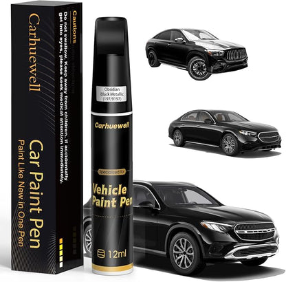 Obsidian Black Metallic Touch Up Paint Compatible by Carhuewell
