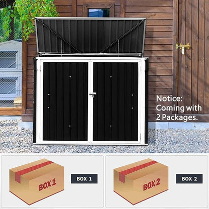 Goplus 6' x 3' Outdoor Storage Shed, Tool Storage Shed - Image 7