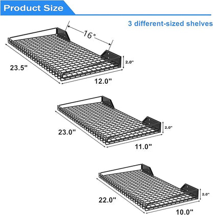 TORACK Wall-Mounted Storage Shelves, Mixed-Size Garage Shelving - Image 3