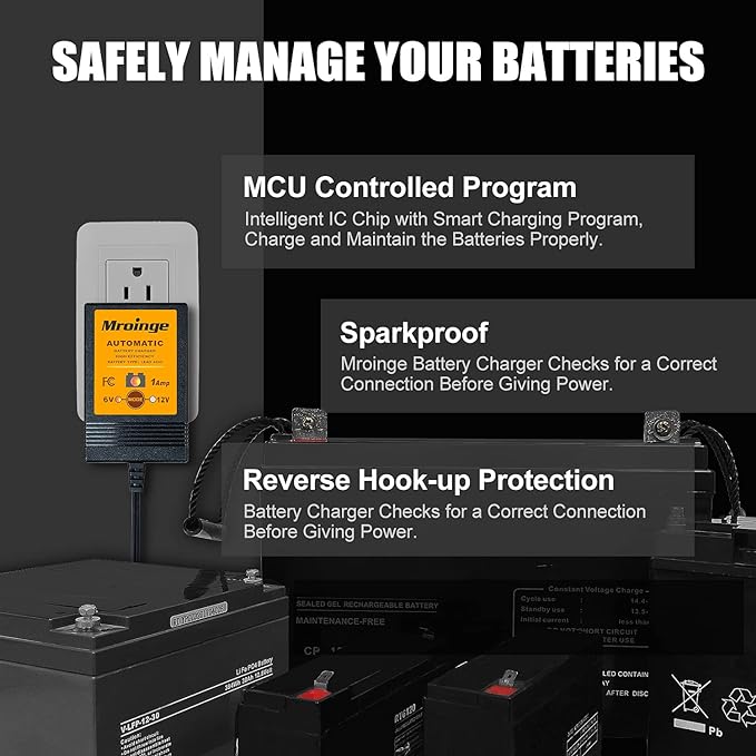 MBC016, 6V / 12V 1A Fully Automatic Trickle Battery Charger/Maintainer - Image 4