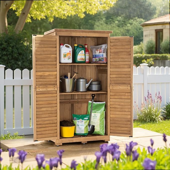 MCombo Outdoor Storage Cabinet, Garden Storage Shed, Outside Vertical Shed - Image 2