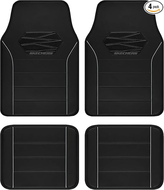 Skechers Memory Foam Car Mats, Leather Piping Floor Mats by Skechers