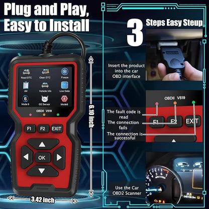 OBD2 Scanner Diagnostic Tool, Check Engine Code Reader OBD2 Scanner - Image 6
